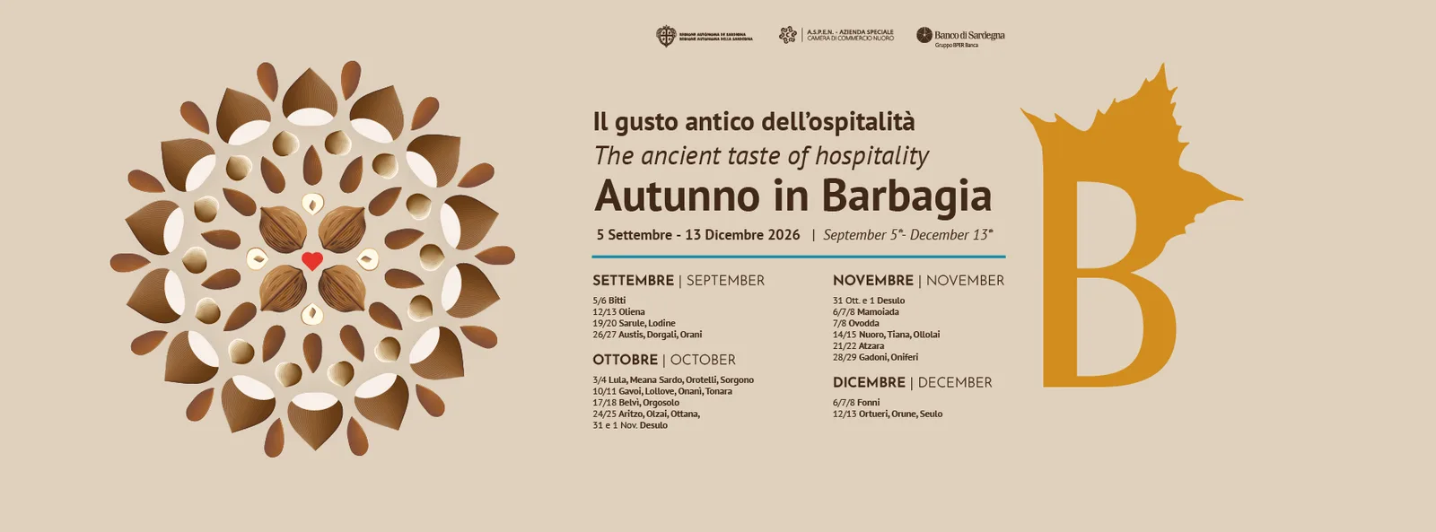 Autunno in Barbagia 2026 Autunno in Barbagia 2026