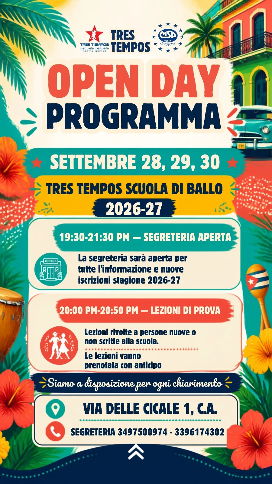 Corsi di salsa Cubana e Bachata a Cagliari 2026/27 Corsi di salsa Cubana e Bachata a Cagliari 2026/27