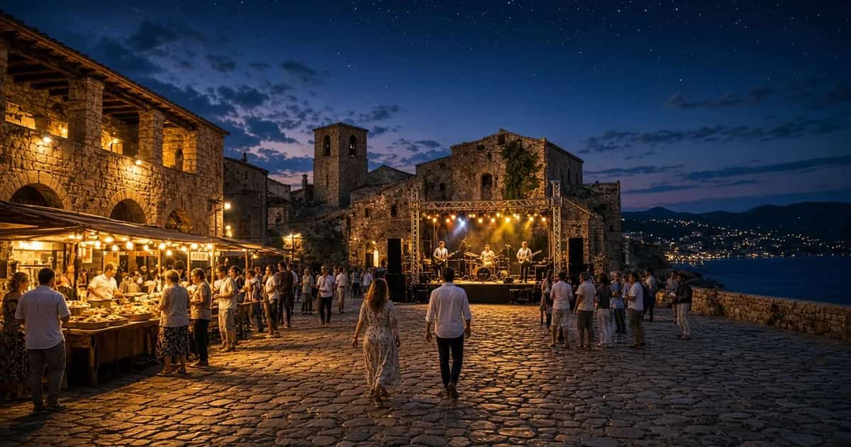 Piazza in Sardegna con sagra e concerto all’aperto la sera