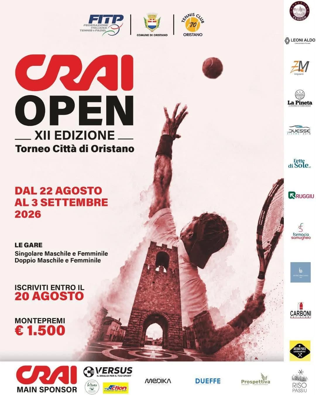 Crai Open Tennis – XII Edizione Crai Open Tennis – XII Edizione