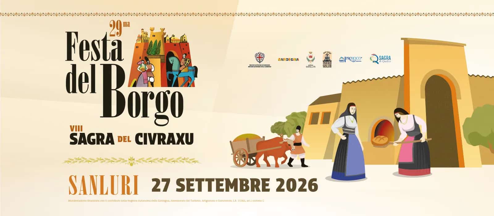 Festa del Borgo e Sagra del Civraxu: 27 settembre 2026 Festa del Borgo e Sagra del Civraxu: 27 settembre 2026
