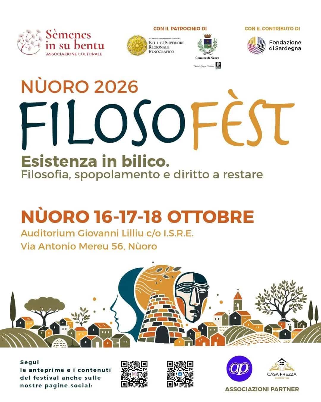 📍 FILOSOFÈST, Nuoro 16-18 ottobre 2026. 📍 FILOSOFÈST, Nuoro 16-18 ottobre 2026.