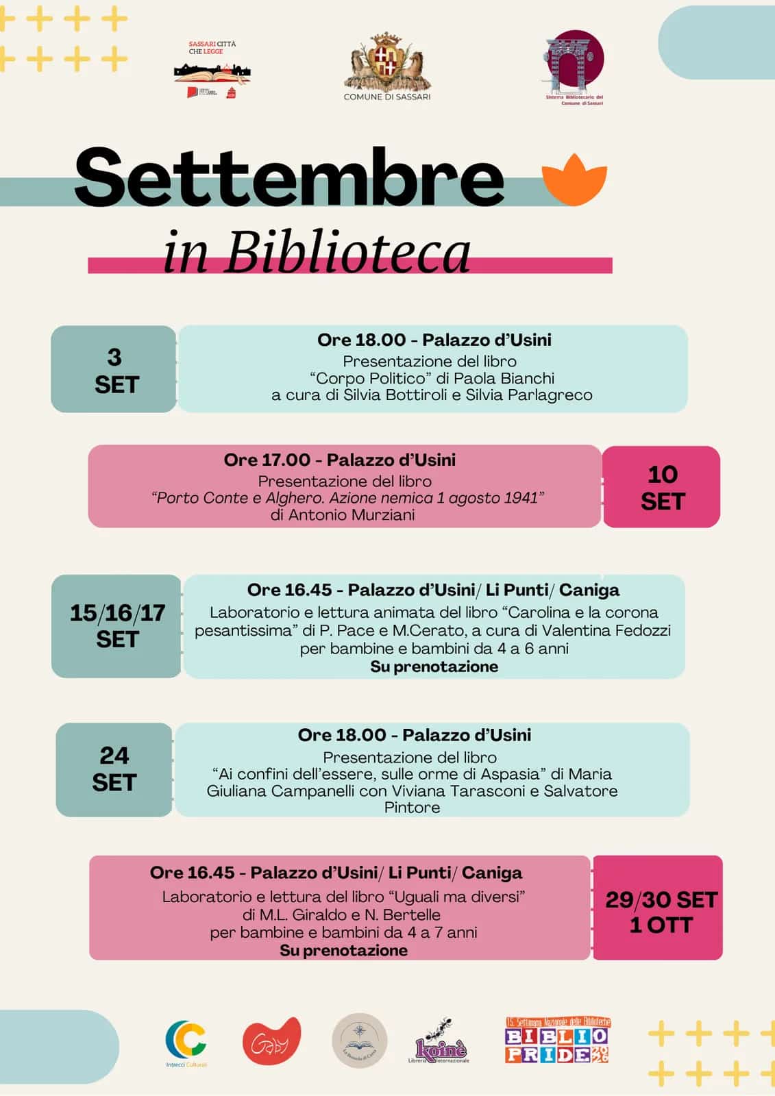 Settembre in Biblioteca Settembre in Biblioteca