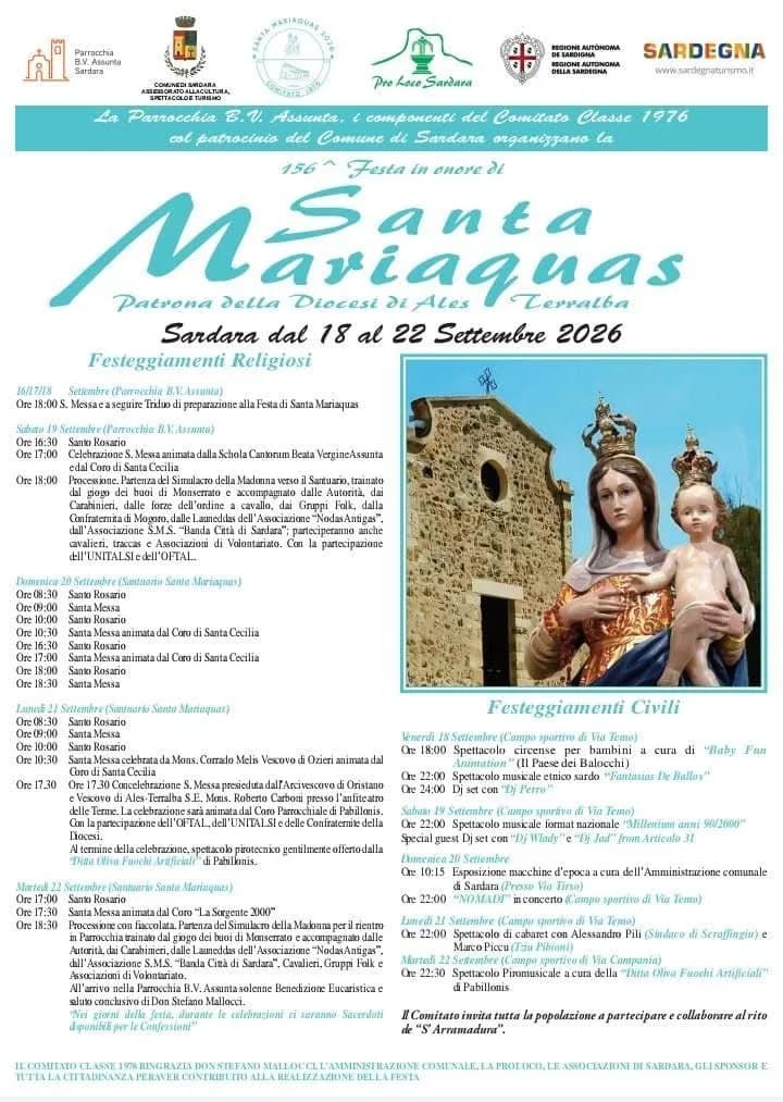 Festa di Santa Mariaquas a Oristano Festa di Santa Mariaquas a Oristano