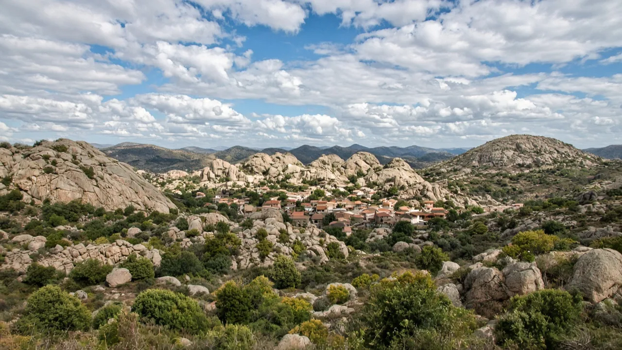 Panorama di Arzachena tra i graniti della Gallura