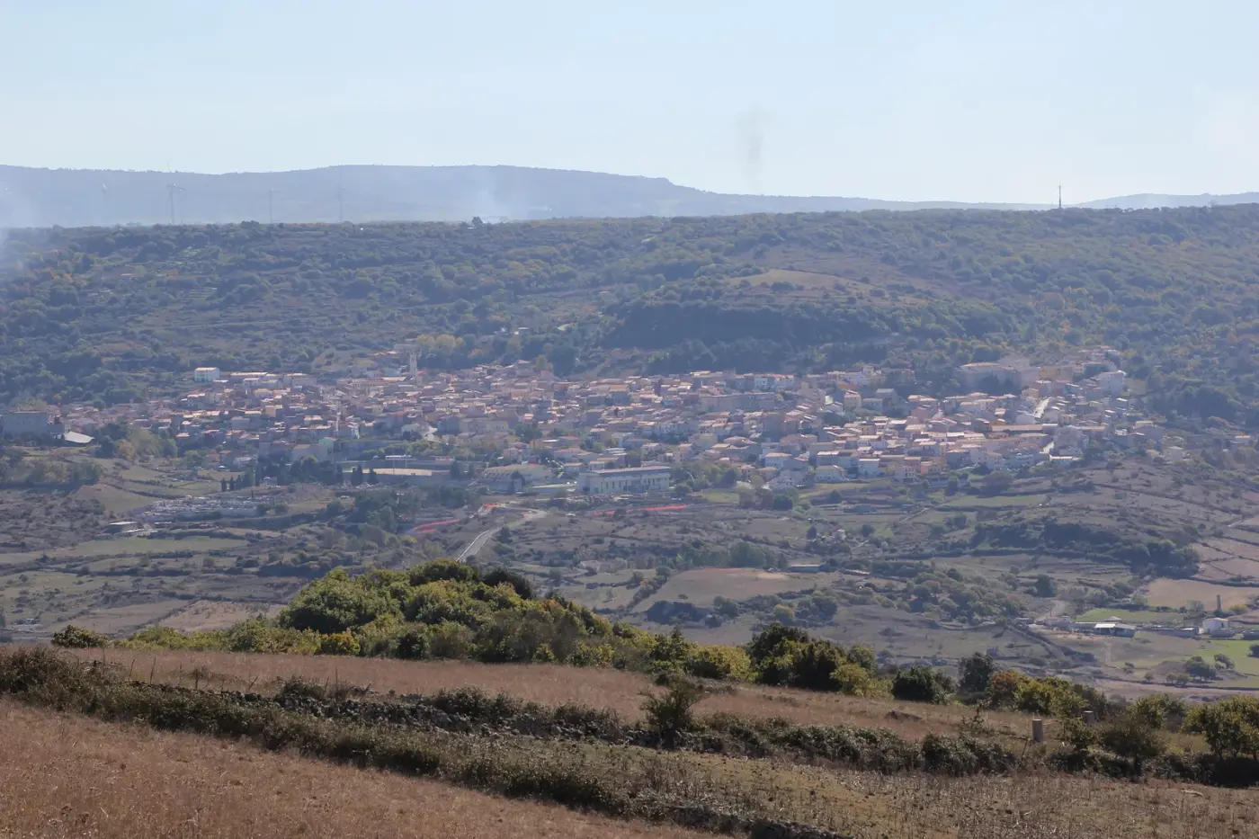 Veduta di Bonorva in Sardegna