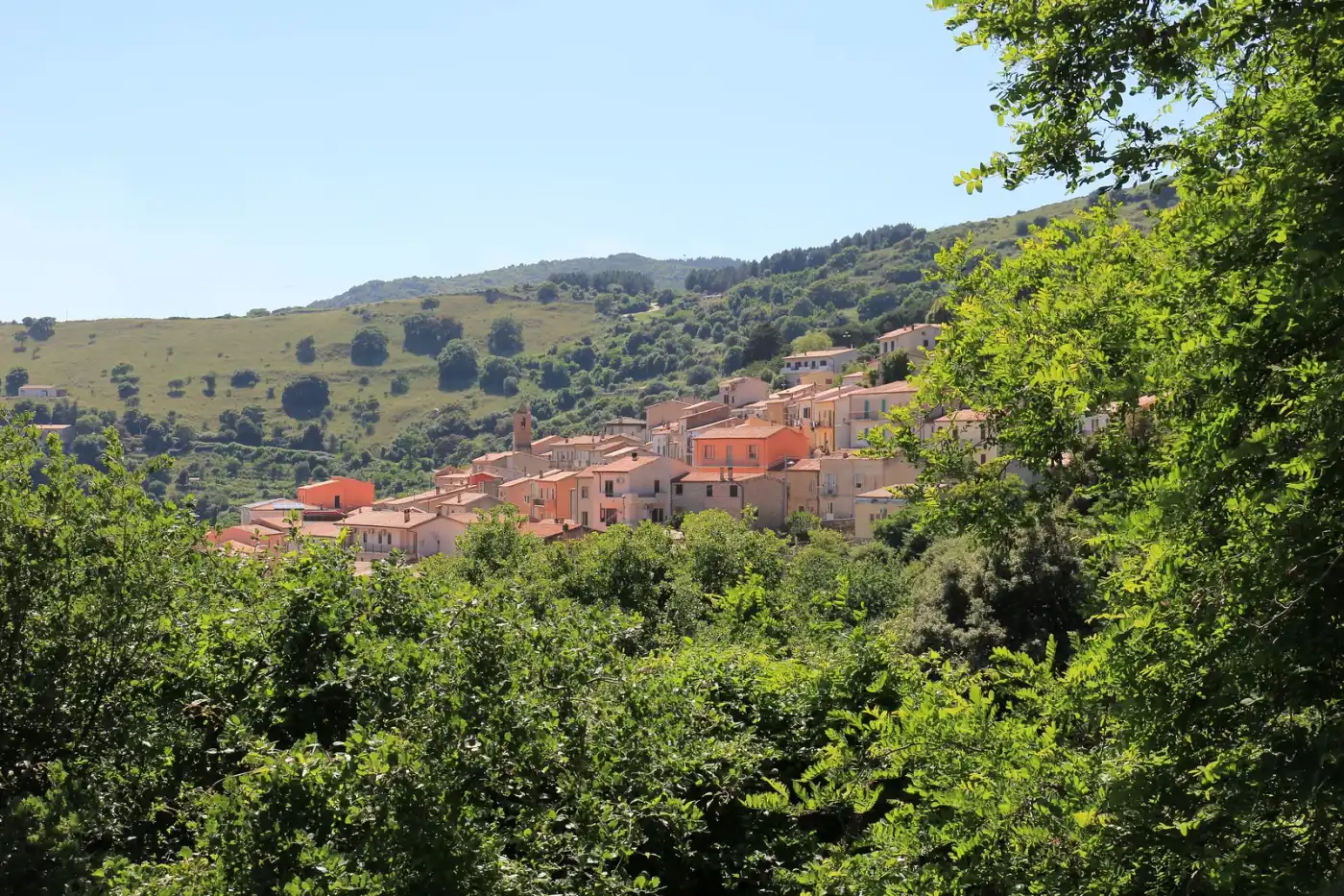 Veduta di Bortigiadas in Sardegna