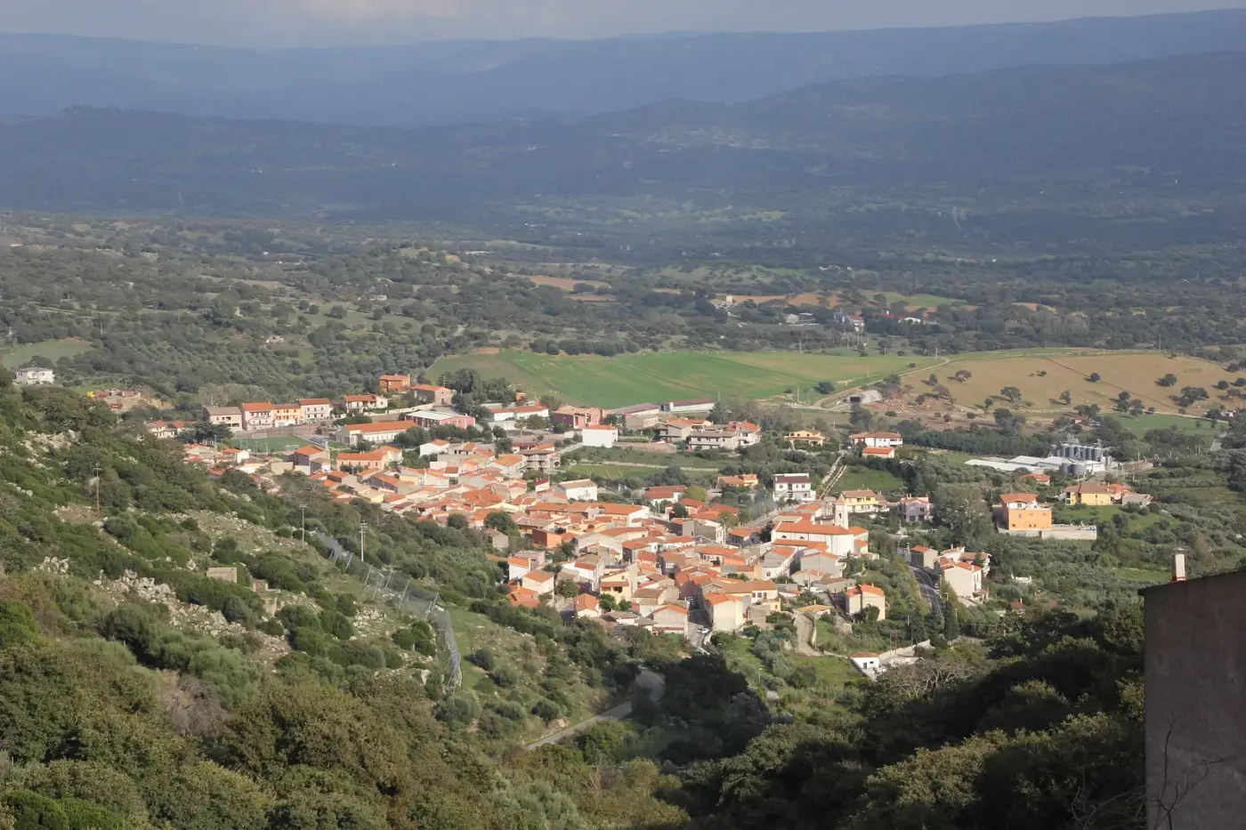 Veduta di Bottidda in Sardegna