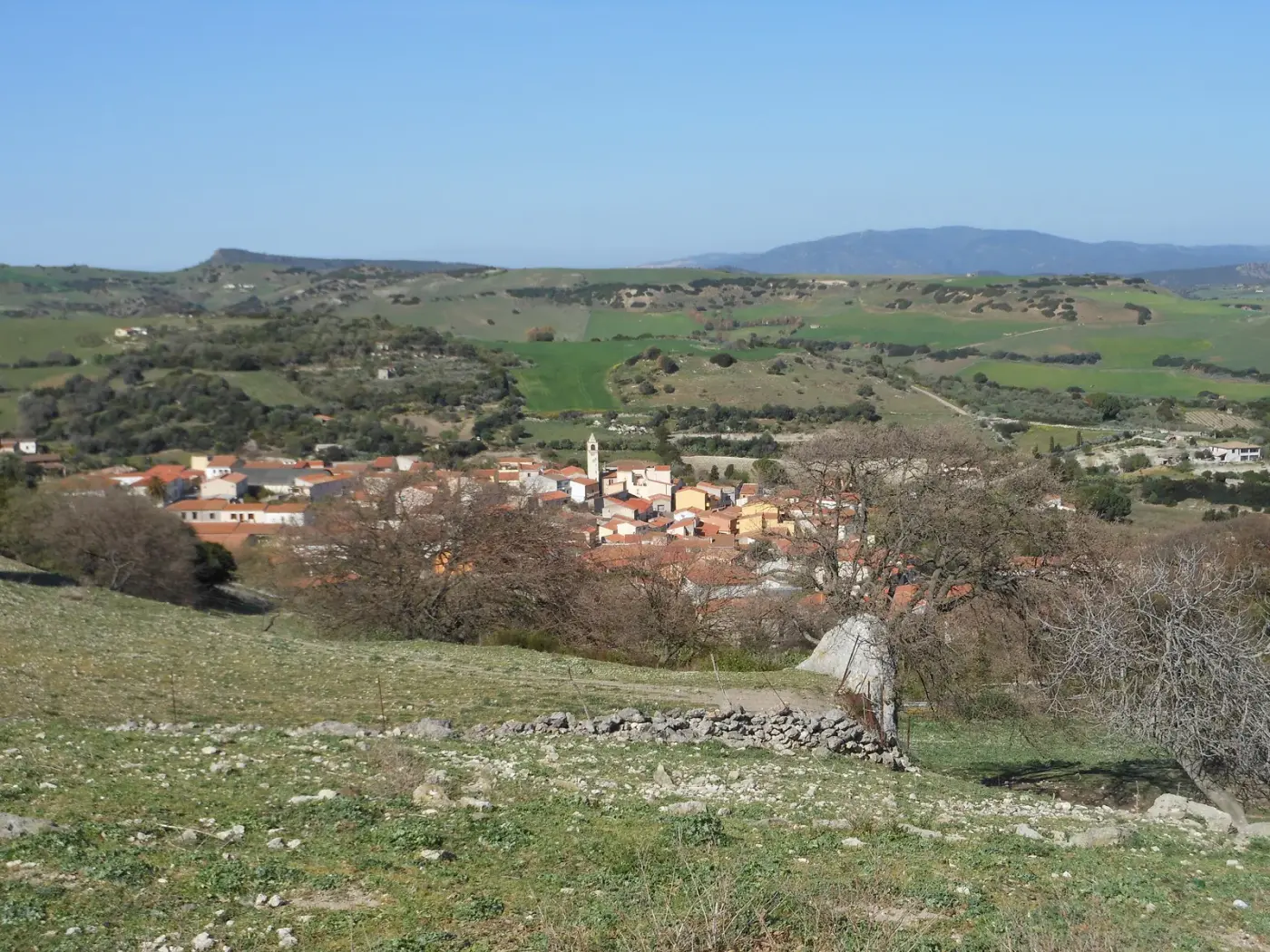 Veduta di Bulzi in Sardegna