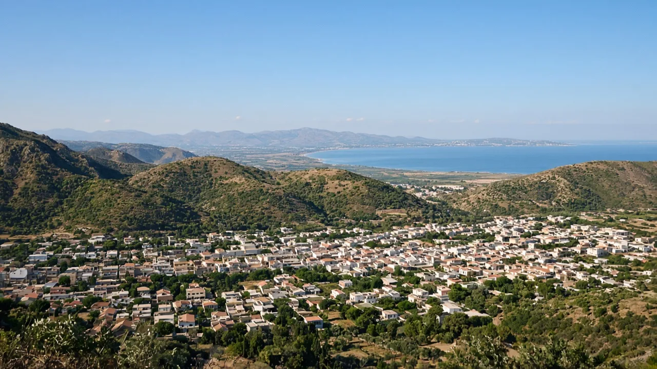 Veduta di Capoterra in Sardegna