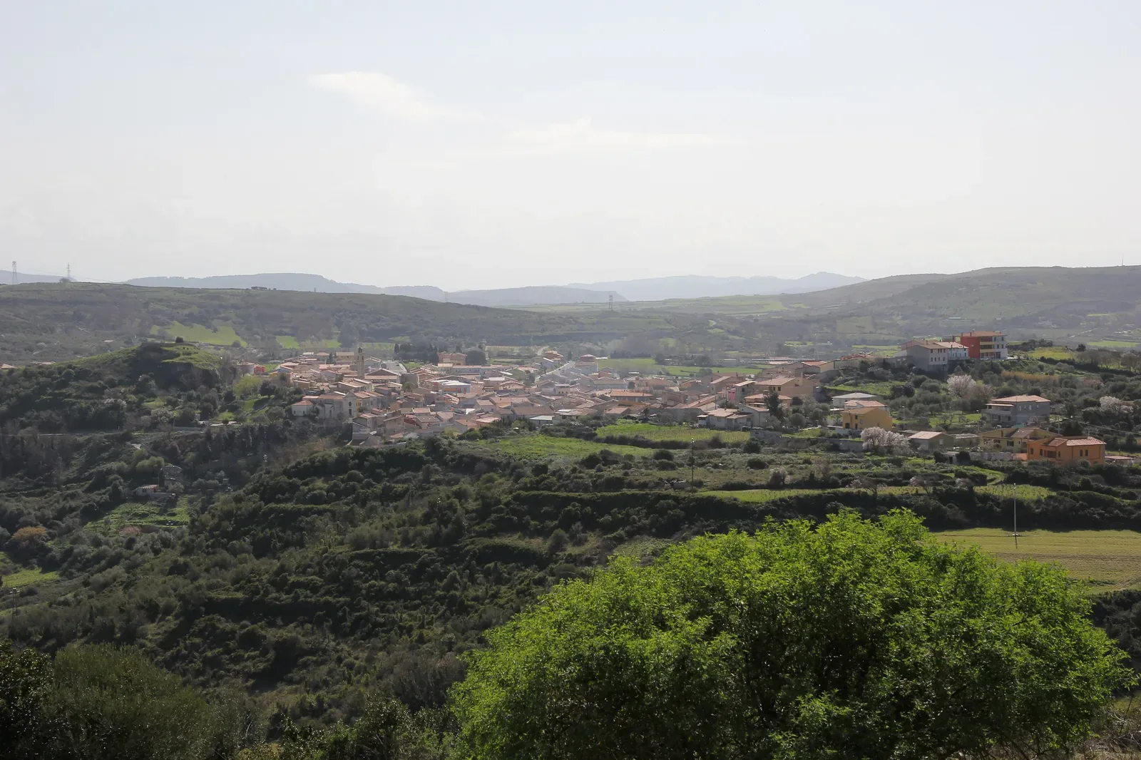Veduta di Florinas in Sardegna