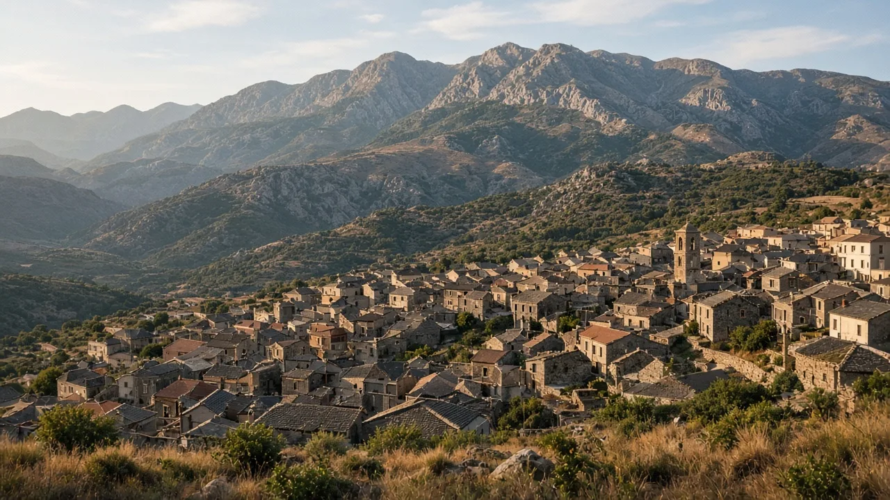 Veduta di Fonni in Sardegna