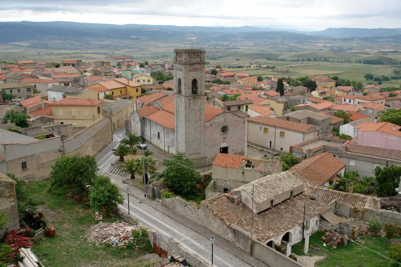 Veduta di Genoni in Sardegna