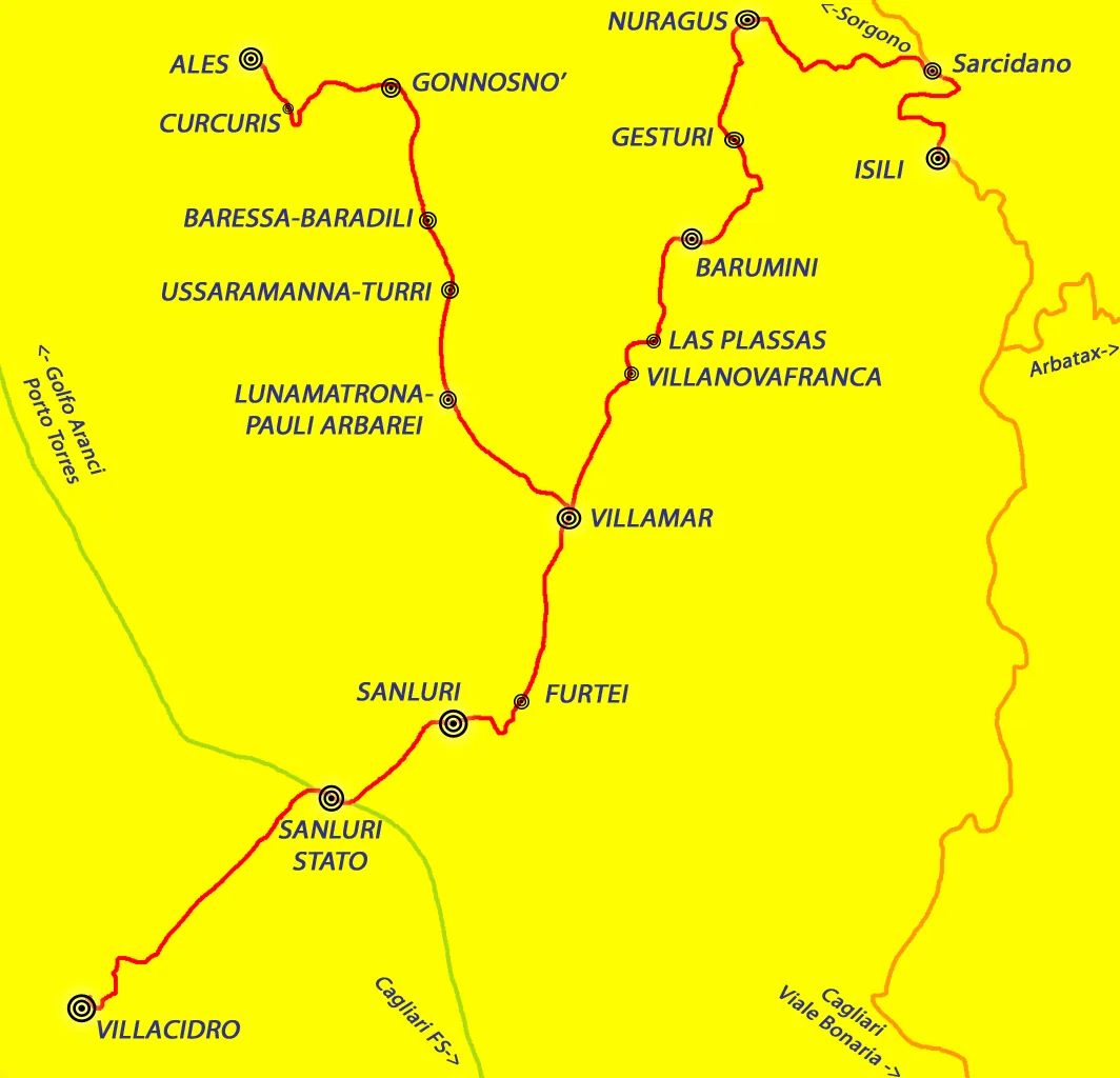 Veduta di Isili in Sardegna