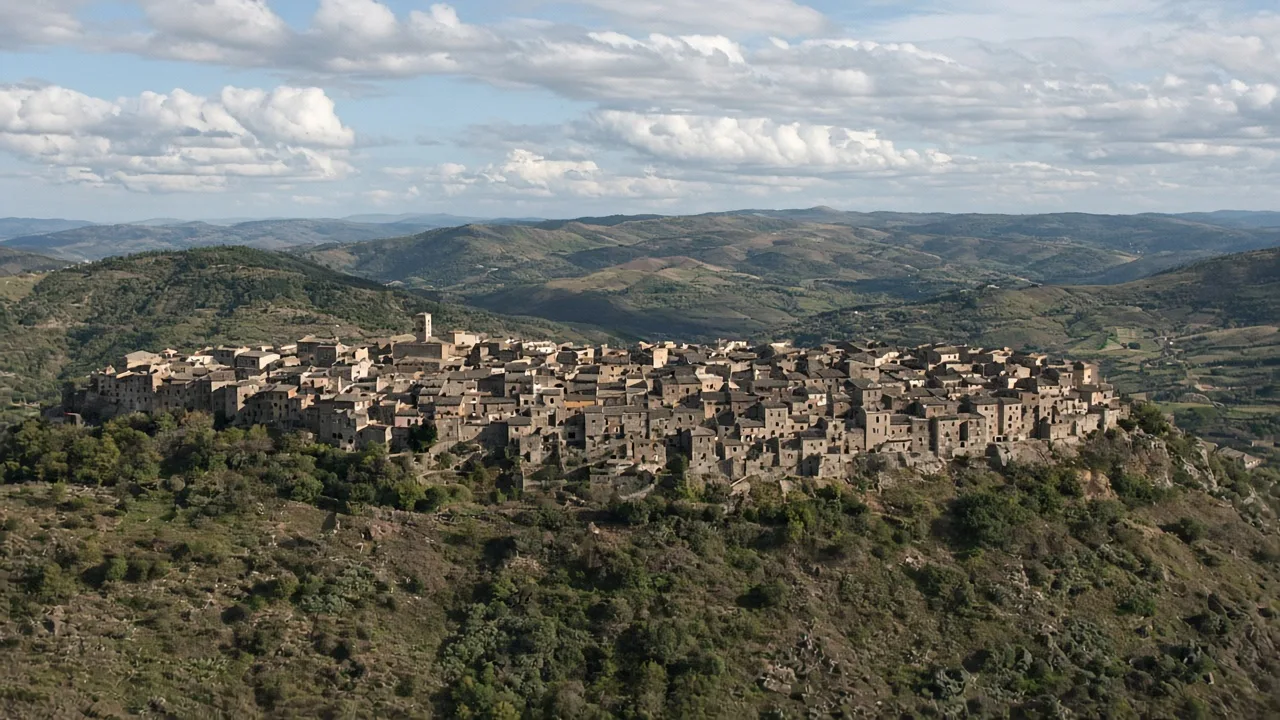 Panorama di Ittiri sul colle del Logudoro