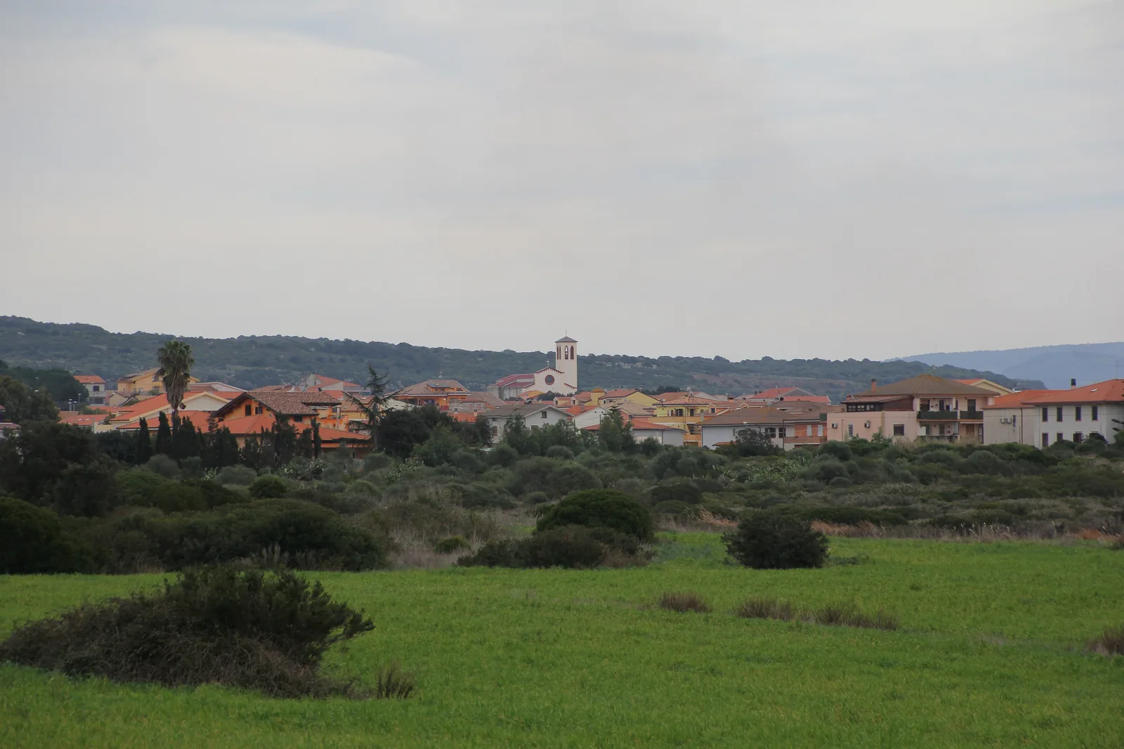 Veduta di Olmedo in Sardegna