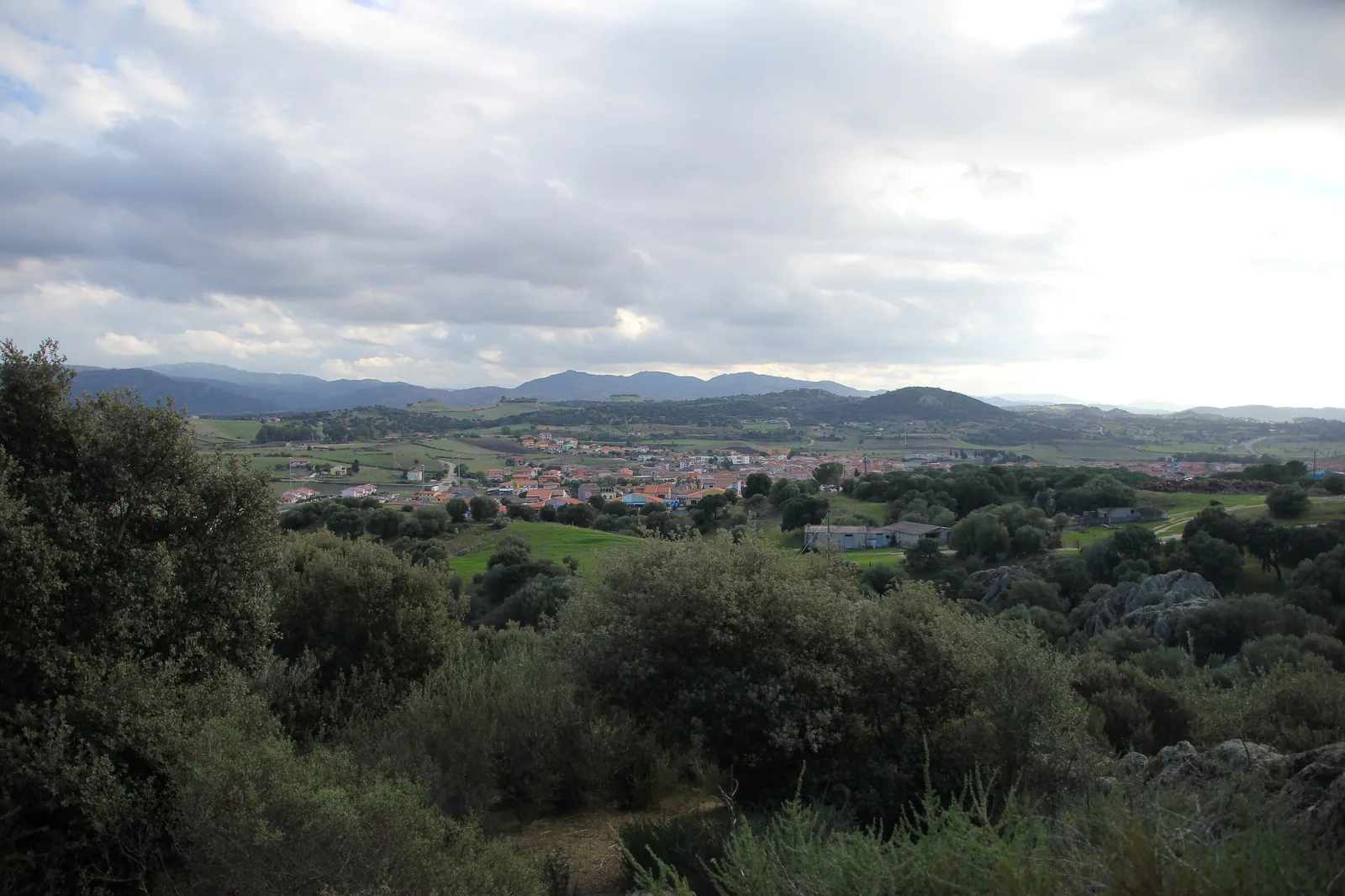 Veduta di Oschiri in Sardegna