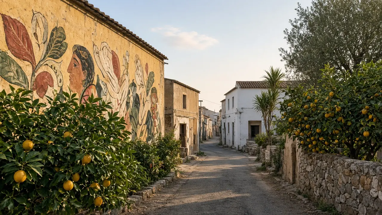 San Sperate nel Campidano, paese dei murales e degli agrumi