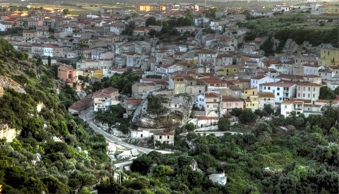 Veduta di Sedini in Sardegna
