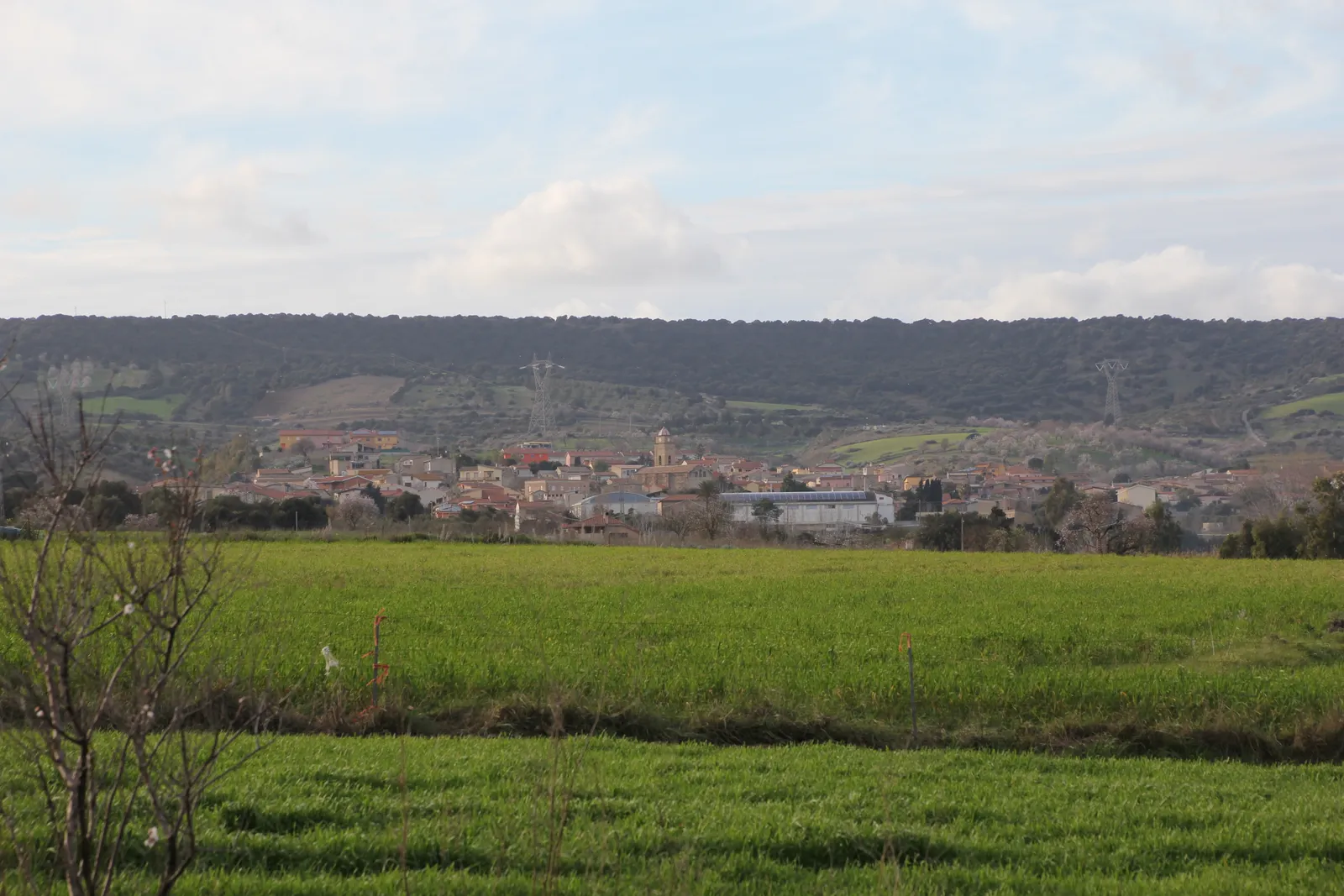 Panorama di Siddi tra le colline della Marmilla