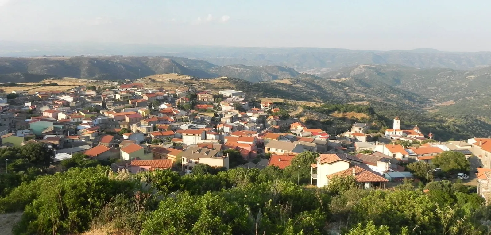 Veduta di Silius in Sardegna