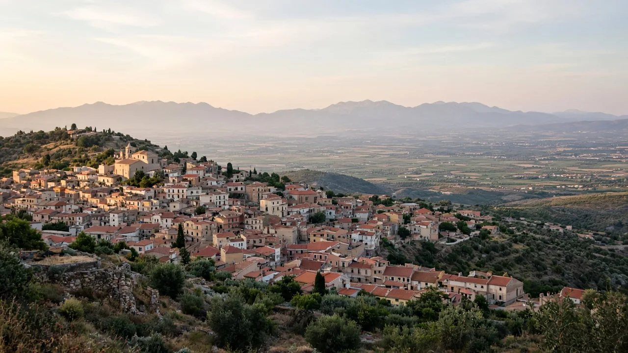 Veduta di Sinnai in Sardegna