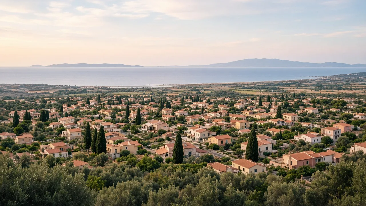 Panorama di Sorso sulla piana della Romangia