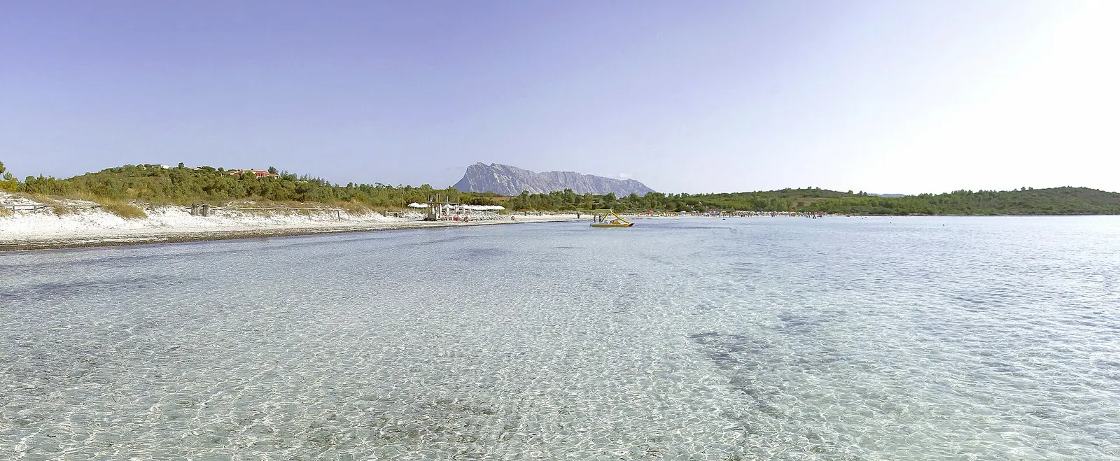 Cala Brandinchi a San Teodoro, insenatura chiara tra la vegetazione della costa
