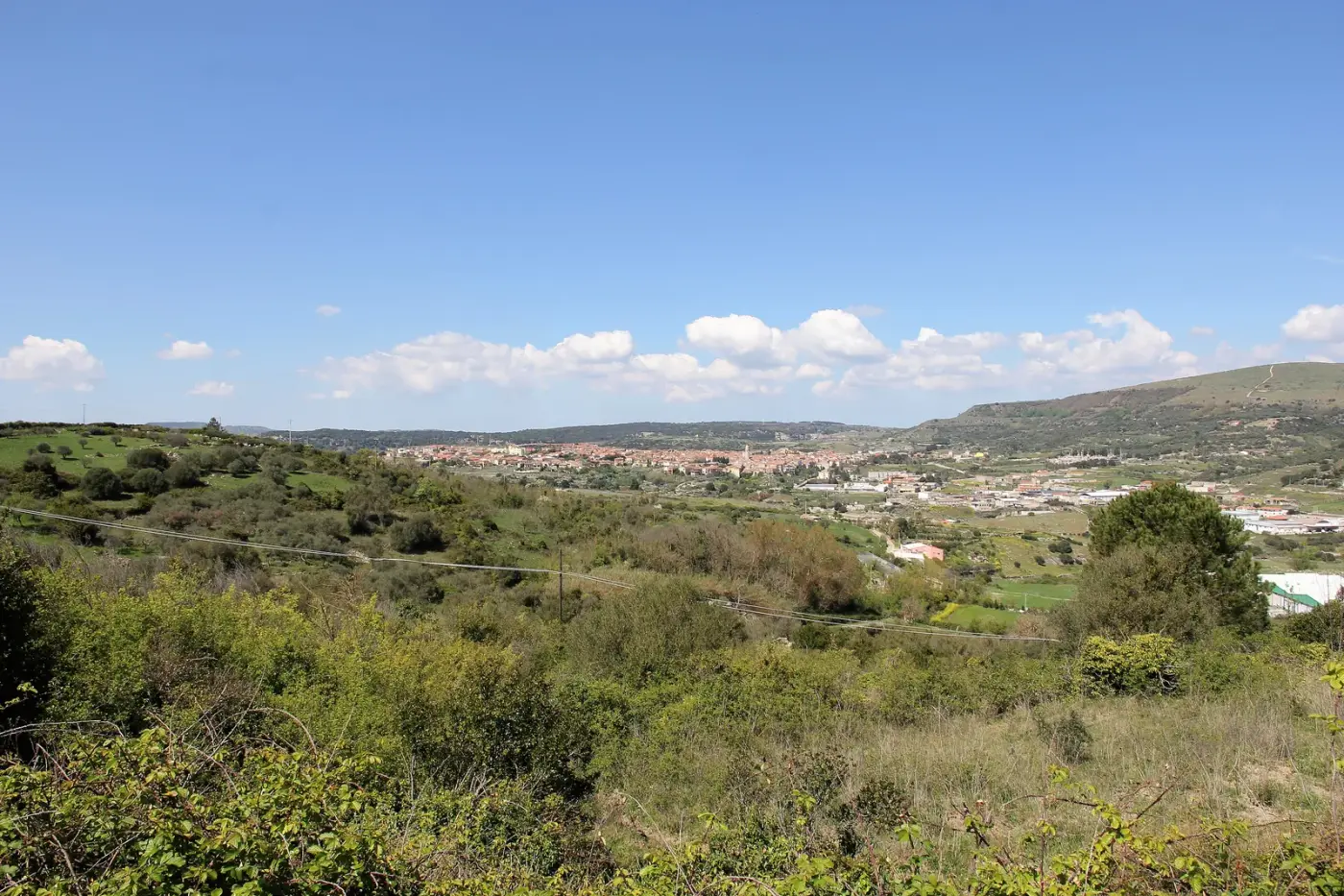 Veduta di Thiesi in Sardegna