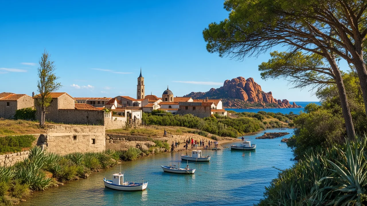 Veduta di Tortolì in Sardegna