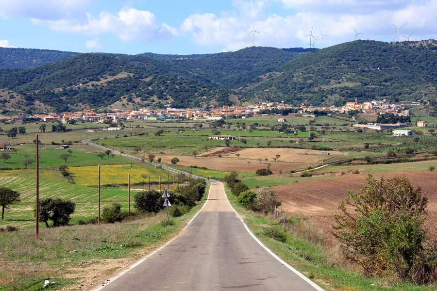 Veduta di Tula in Sardegna
