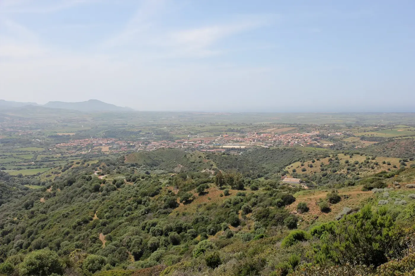 Veduta di Viddalba in Sardegna