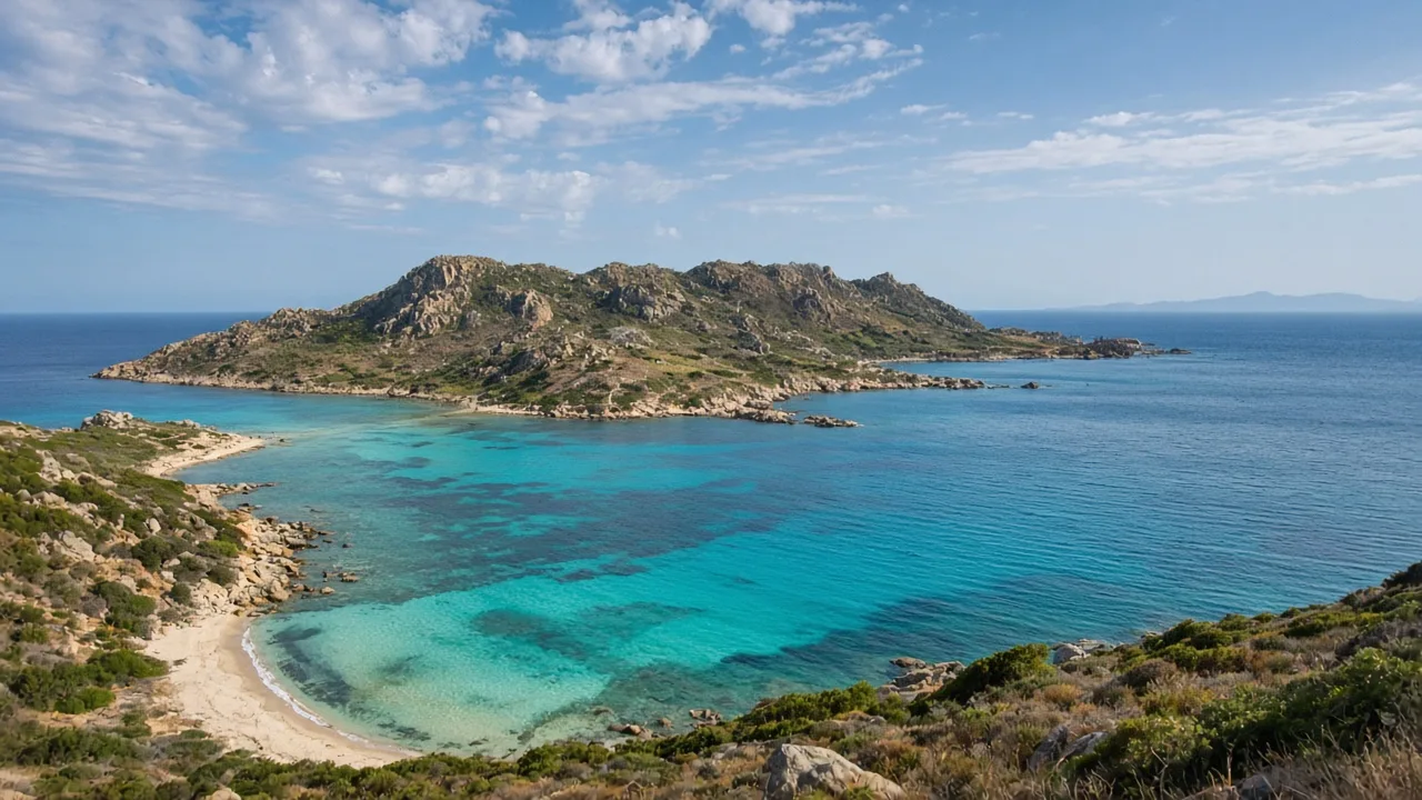 Veduta di Villasimius in Sardegna