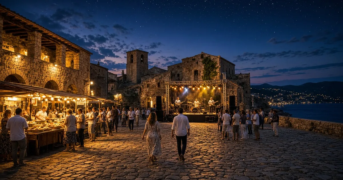 Piazza in Sardegna con sagra e concerto all’aperto la sera